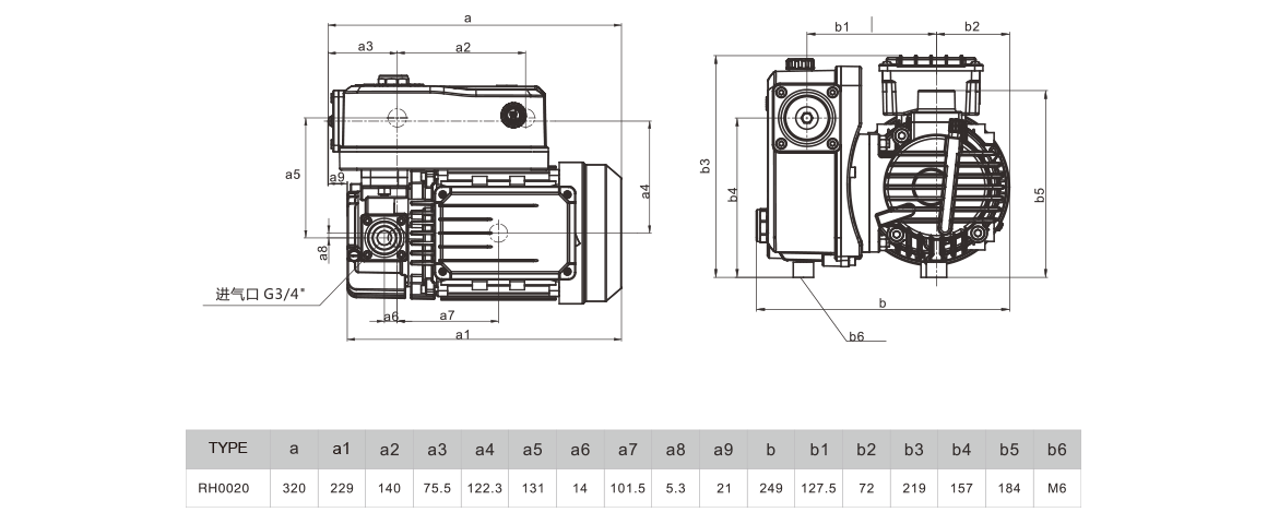 RH0020單級旋片真空泵